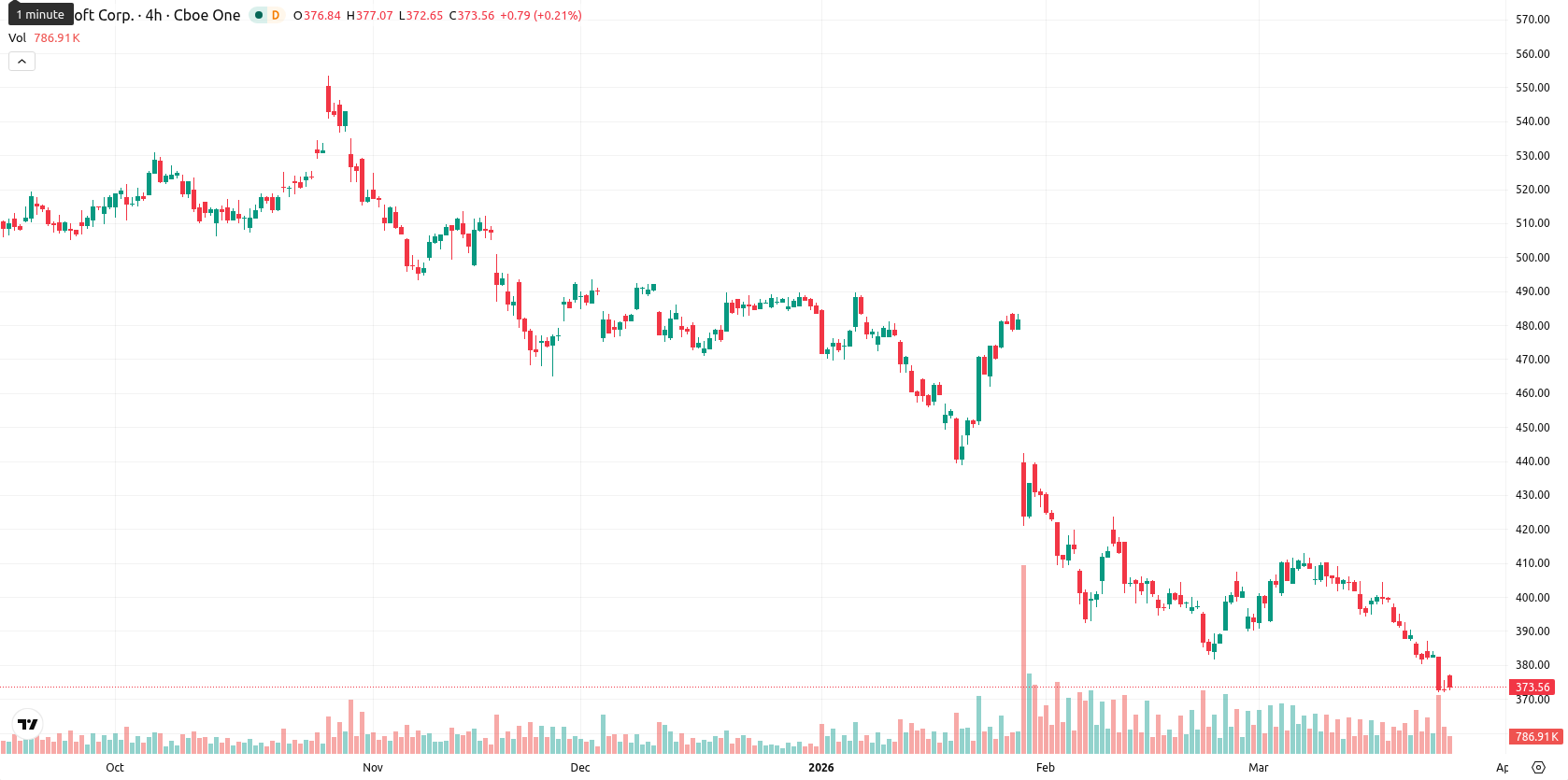 Microsoft Corp asset chart