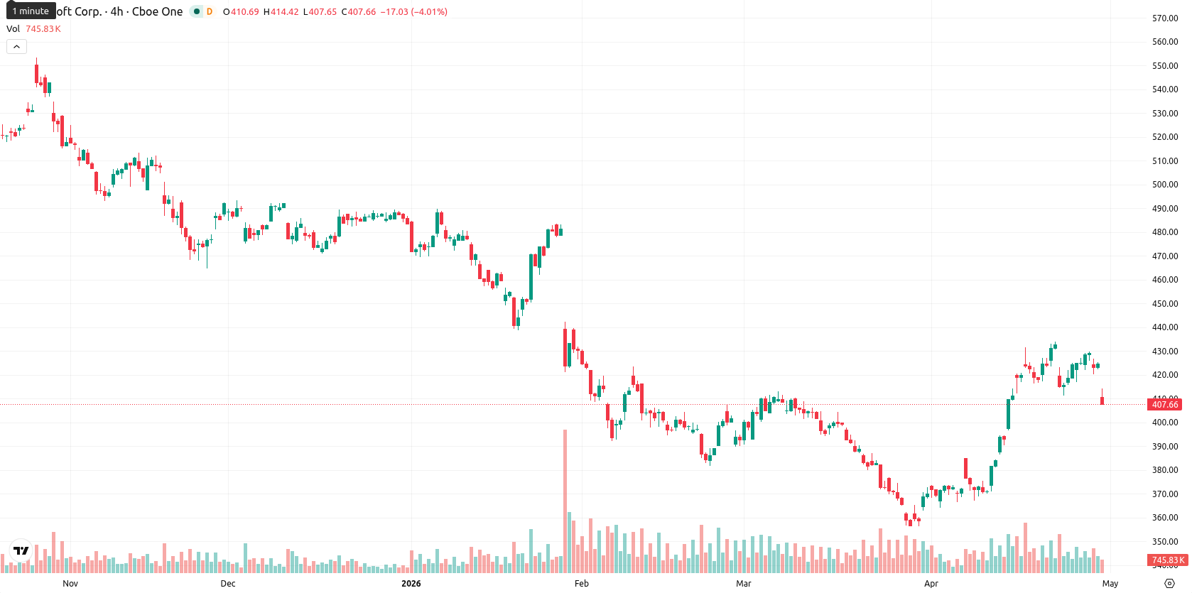 Microsoft Corp asset chart