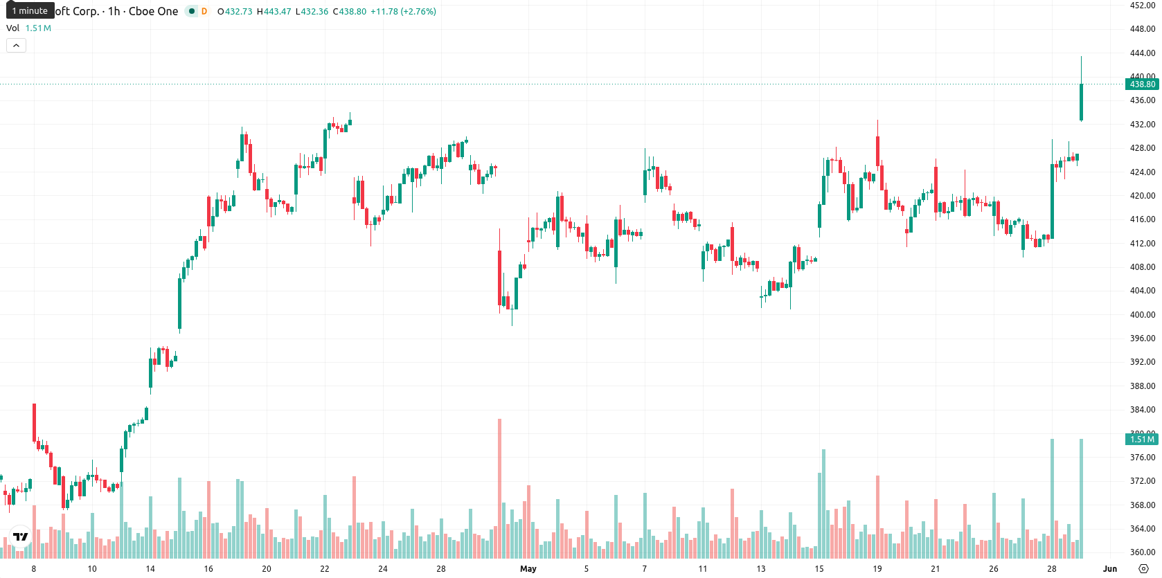 Microsoft Corp asset chart