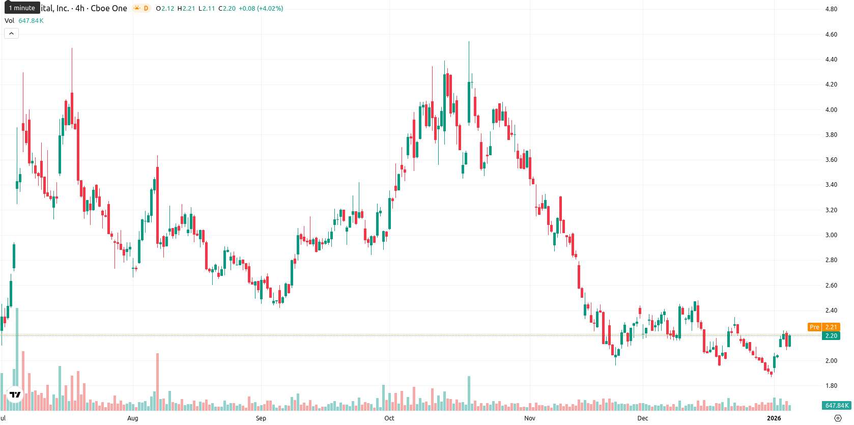 Bit Digital Inc. asset chart
