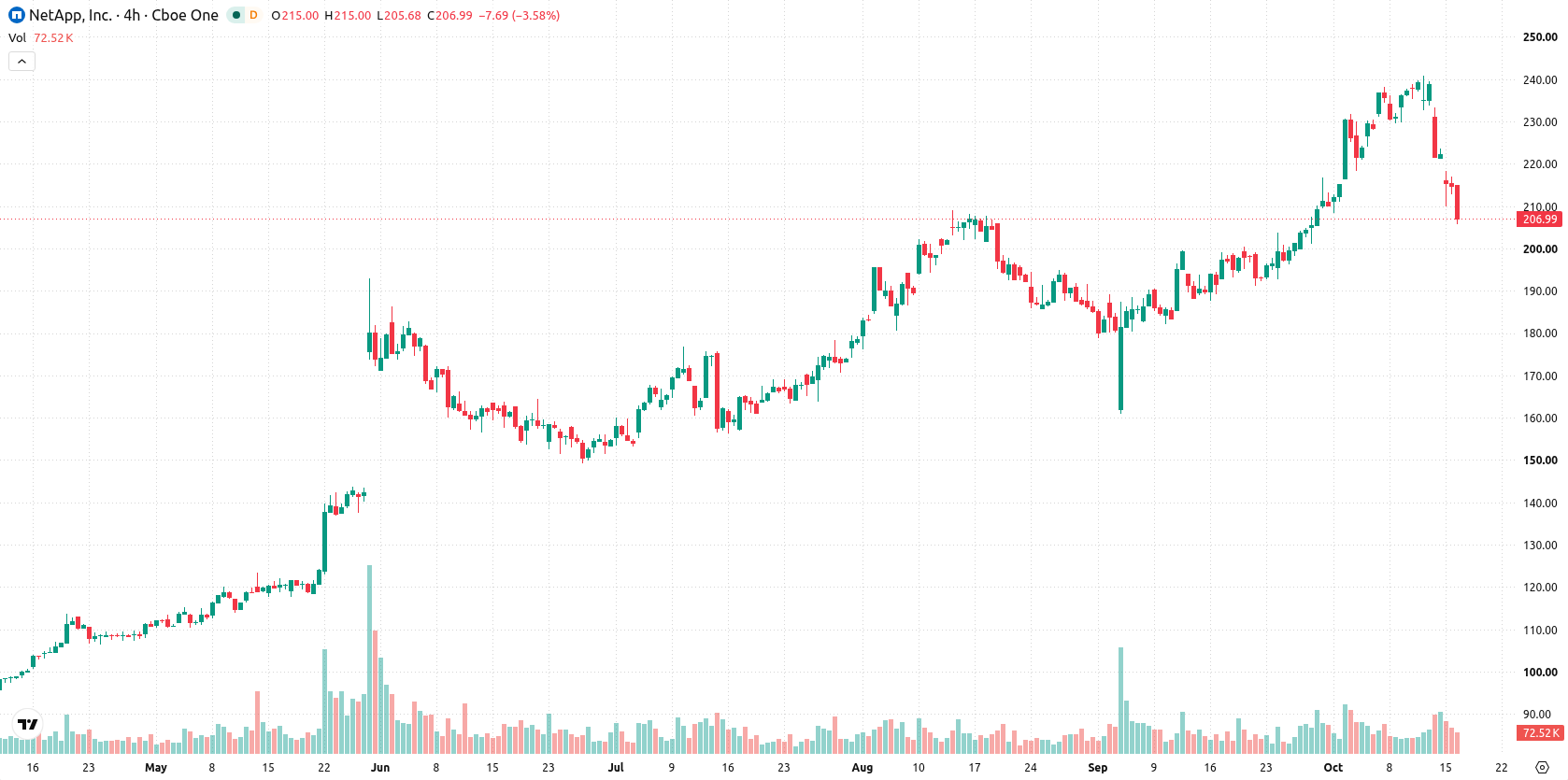 NetApp Inc asset chart