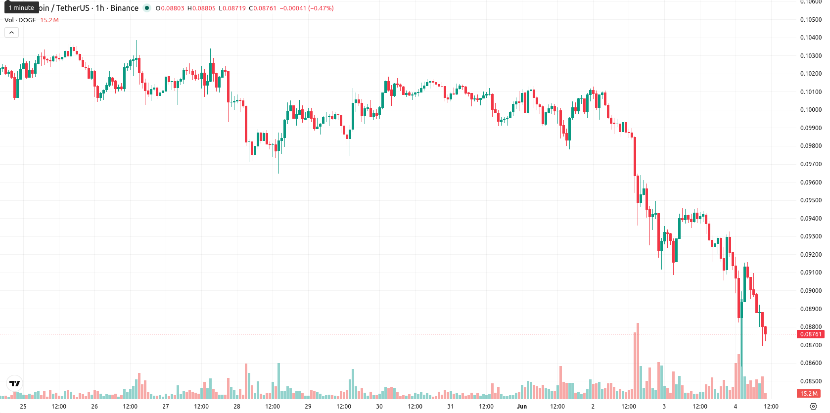 Dogecoin asset chart