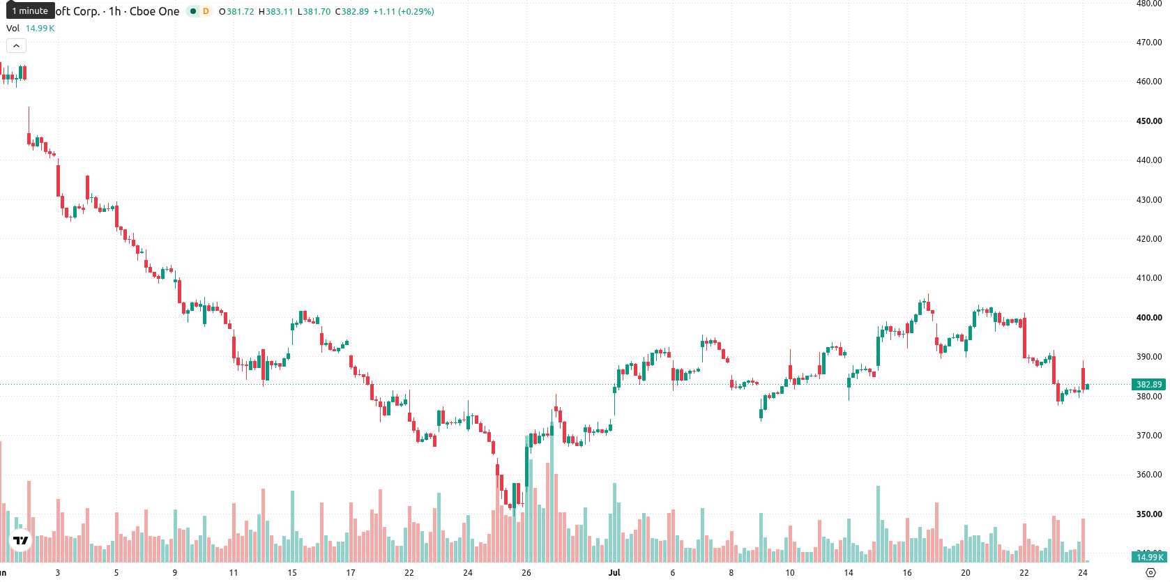 Microsoft Corp asset chart