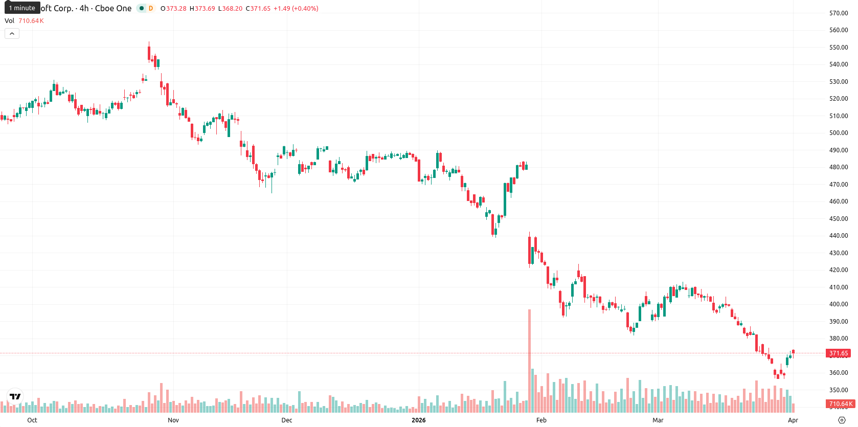 Microsoft Corp asset chart