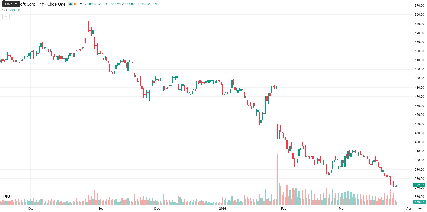 Microsoft Corp asset chart
