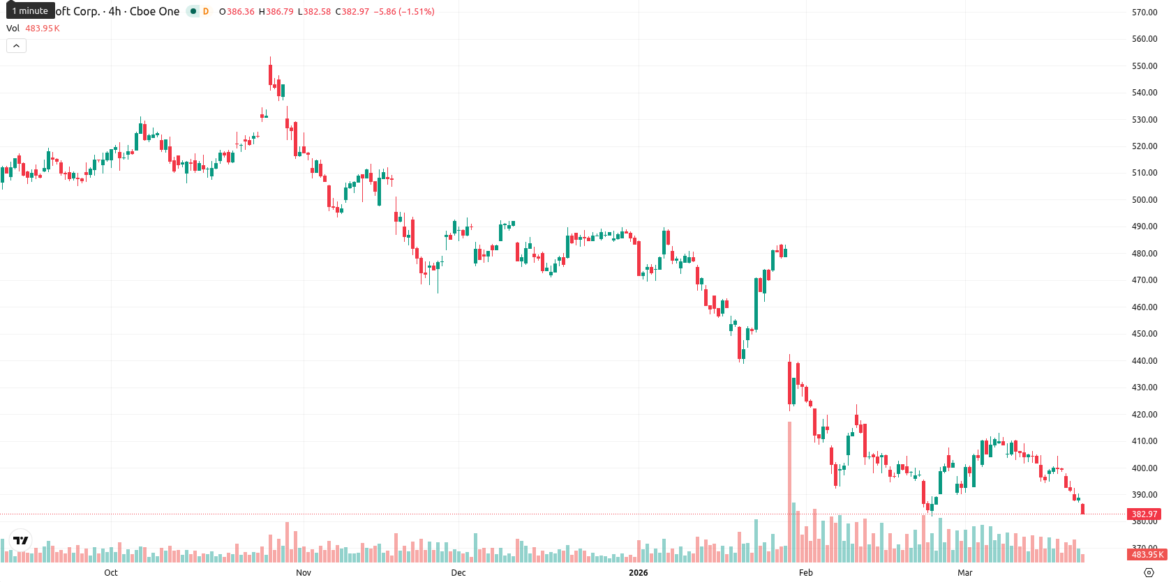 Microsoft Corp asset chart