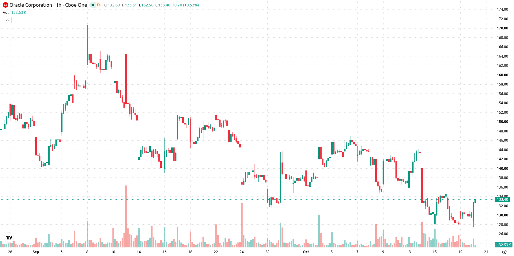 Oracle Corporation asset chart