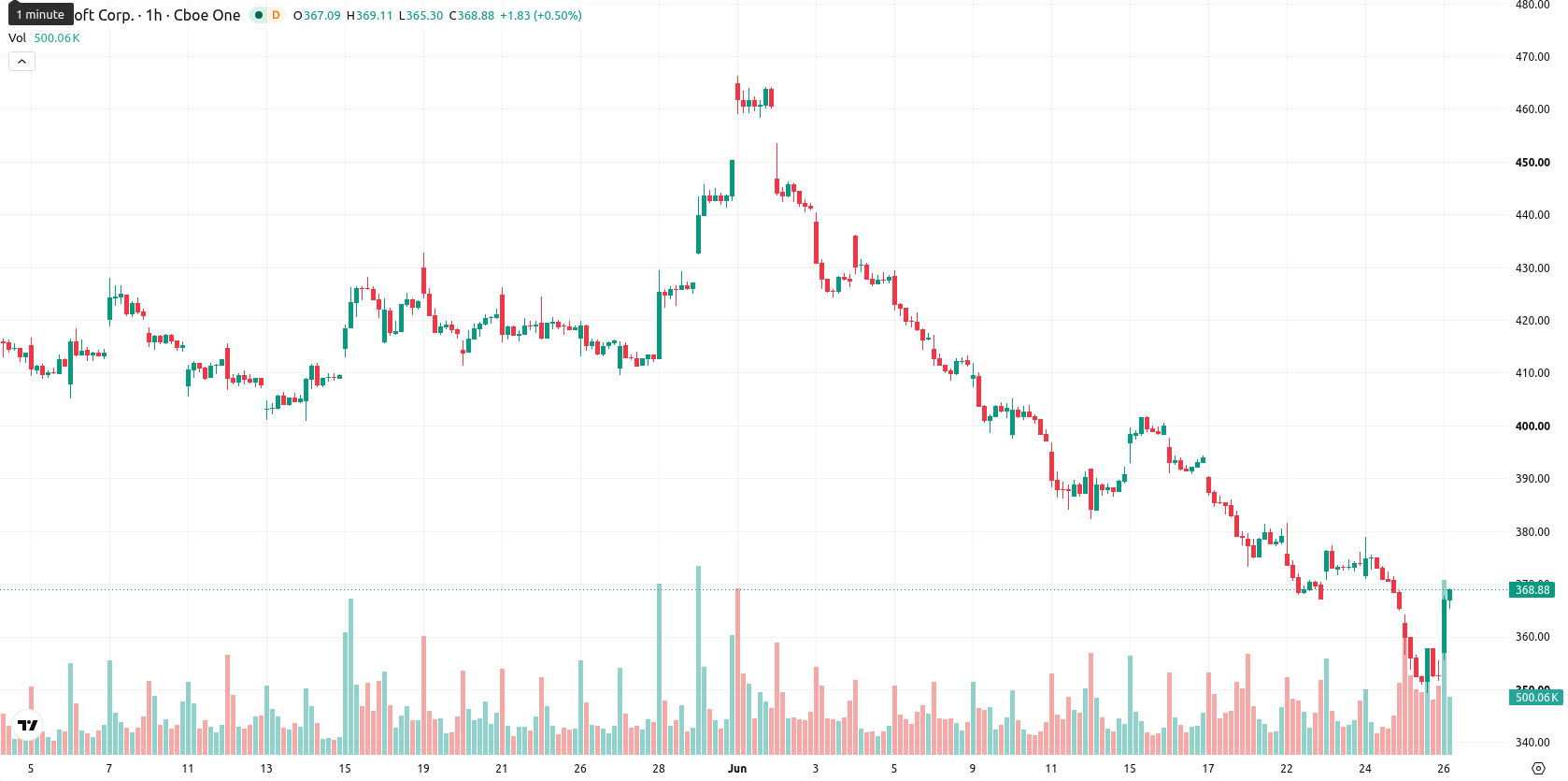 Microsoft Corp asset chart