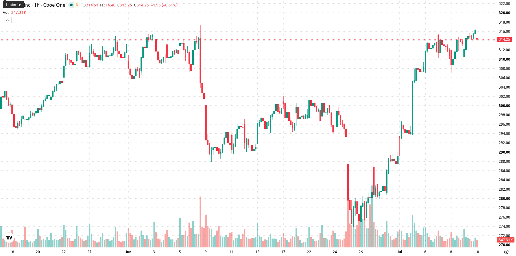 Apple Inc. asset chart