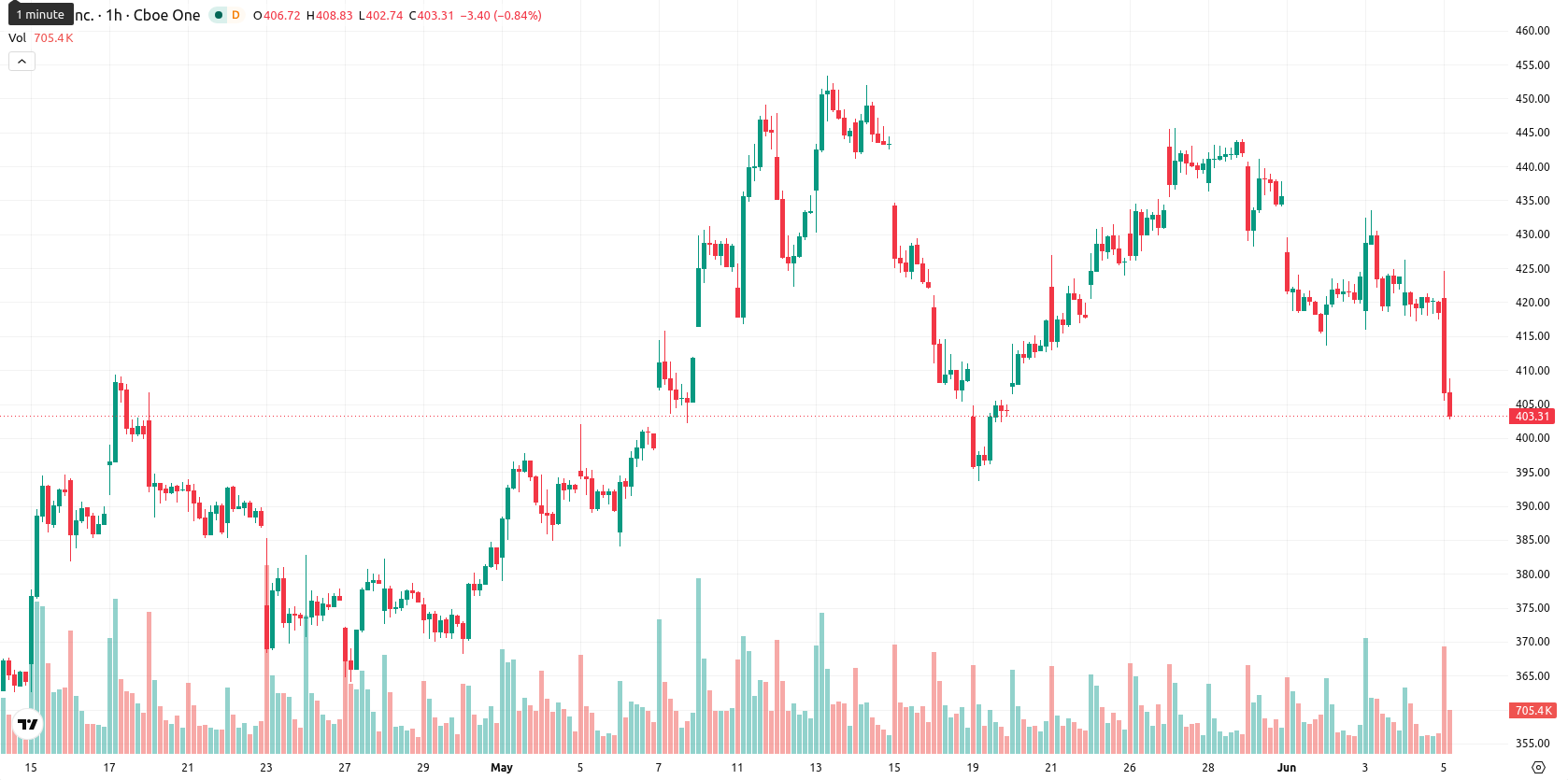 Tesla Inc. asset chart