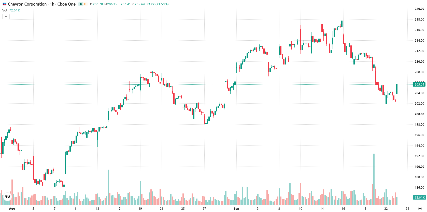 Chevron Corporation asset chart