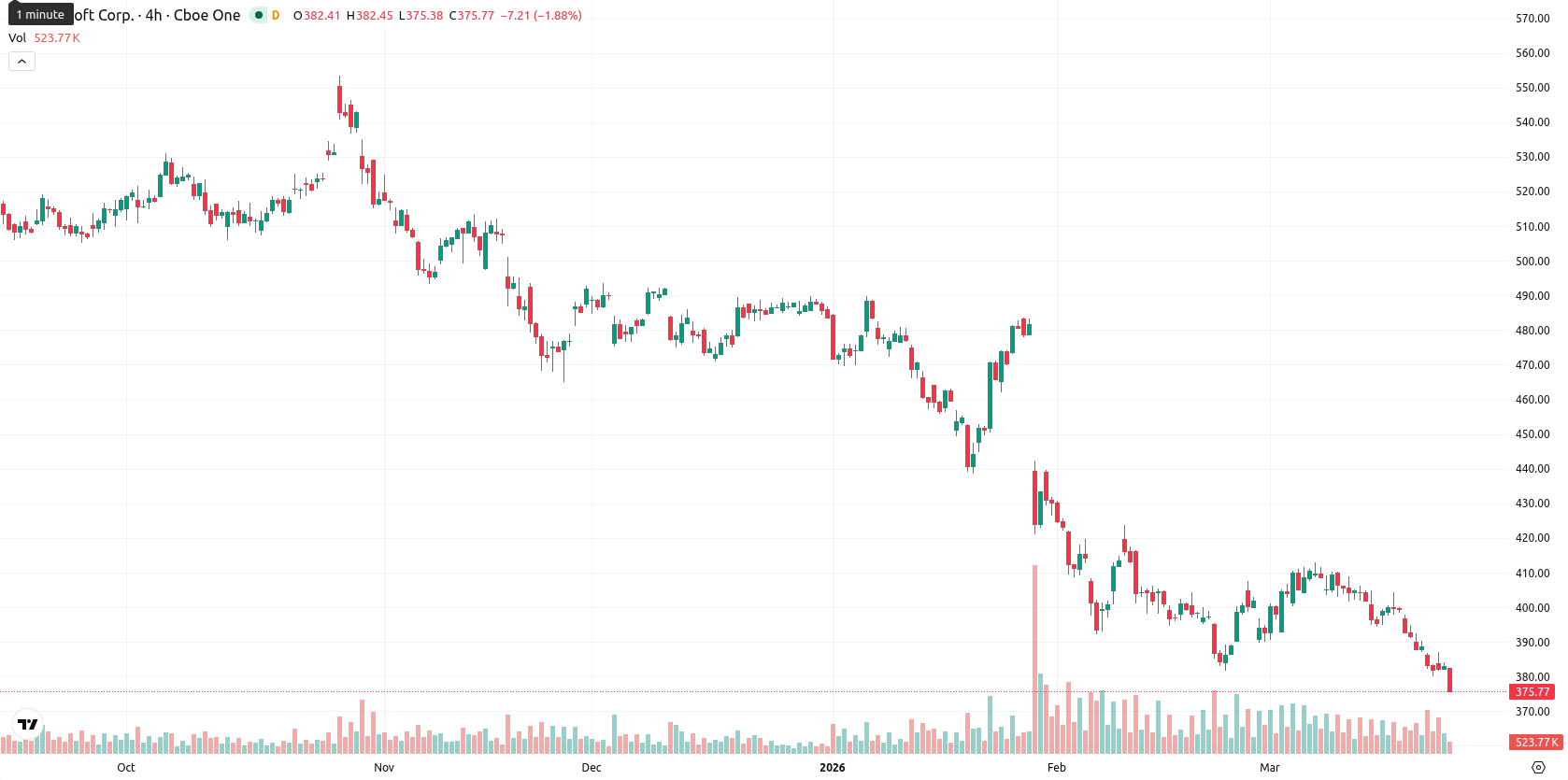 Microsoft Corp asset chart