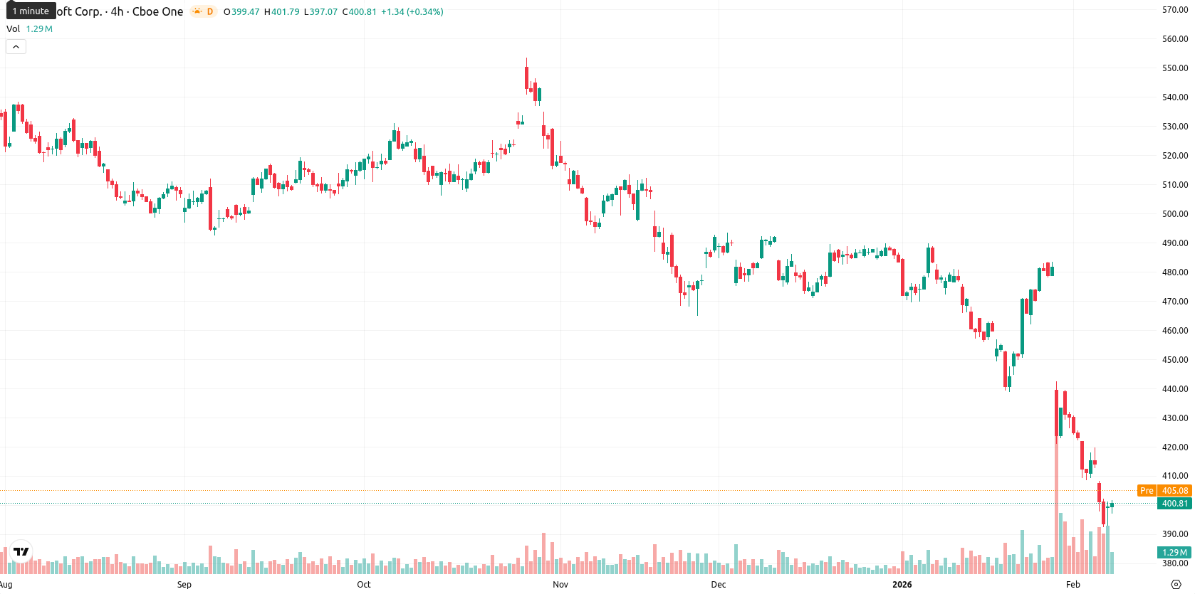 Microsoft Corp asset chart