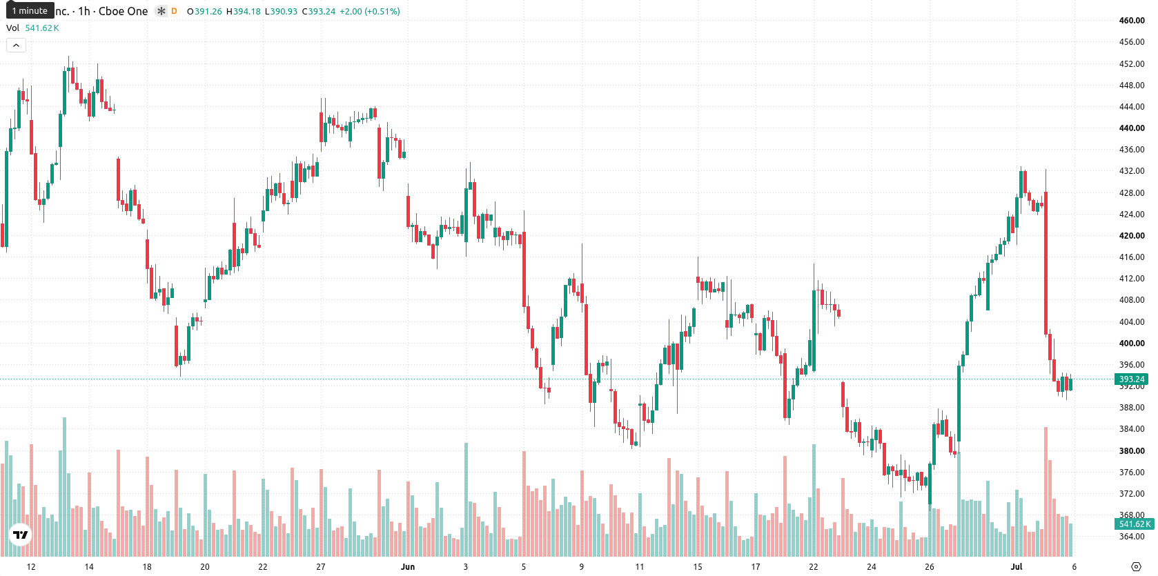 Tesla Inc. asset chart