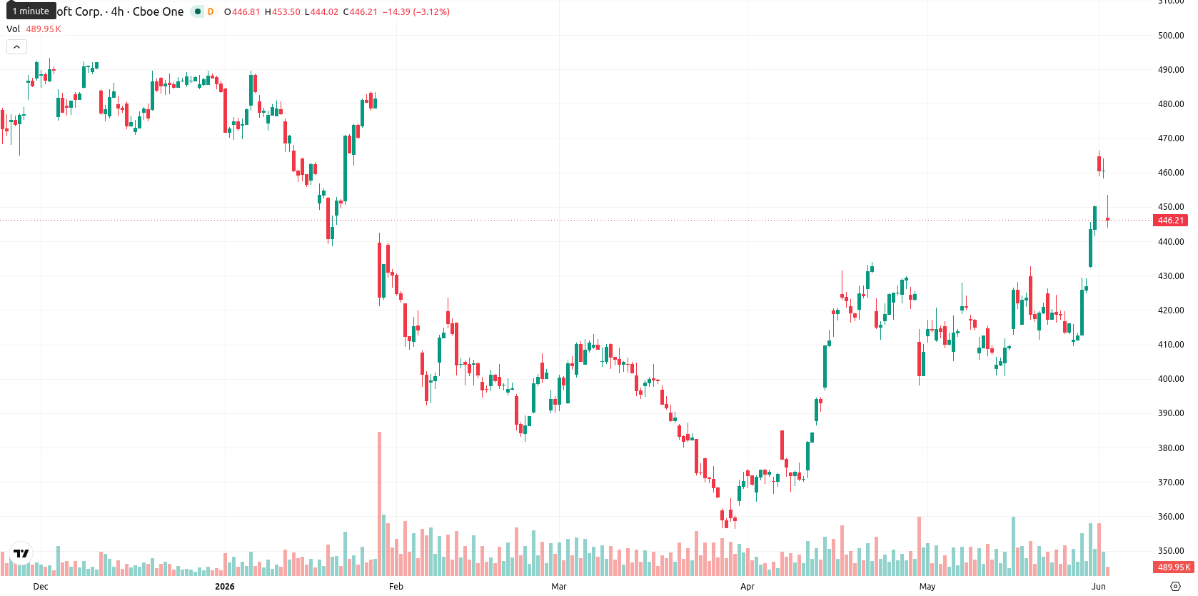 Microsoft Corp asset chart