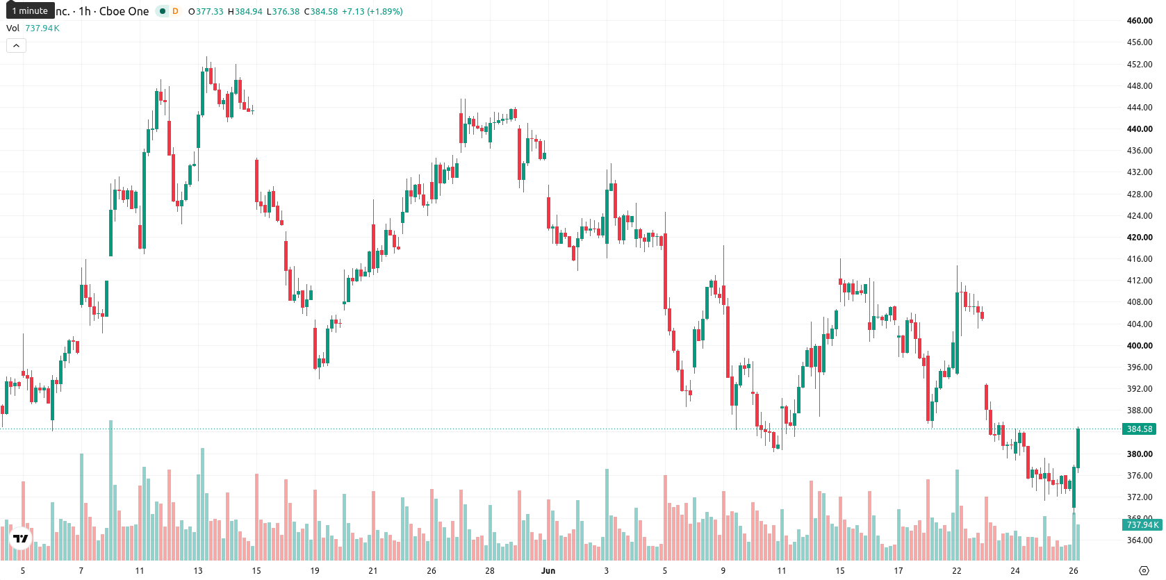 Tesla Inc. asset chart