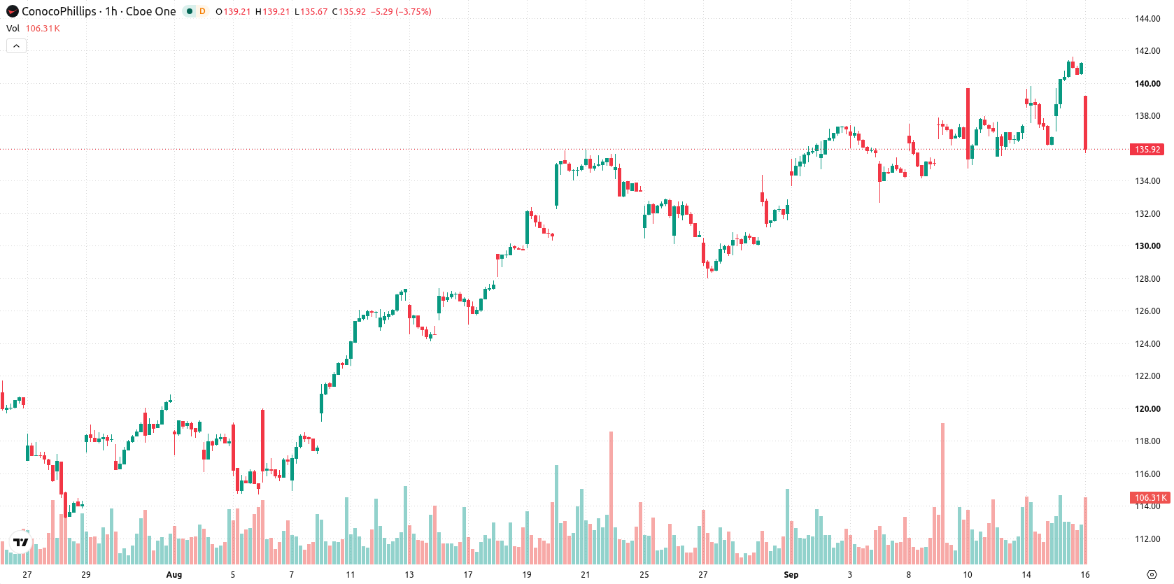 ConocoPhillips asset chart