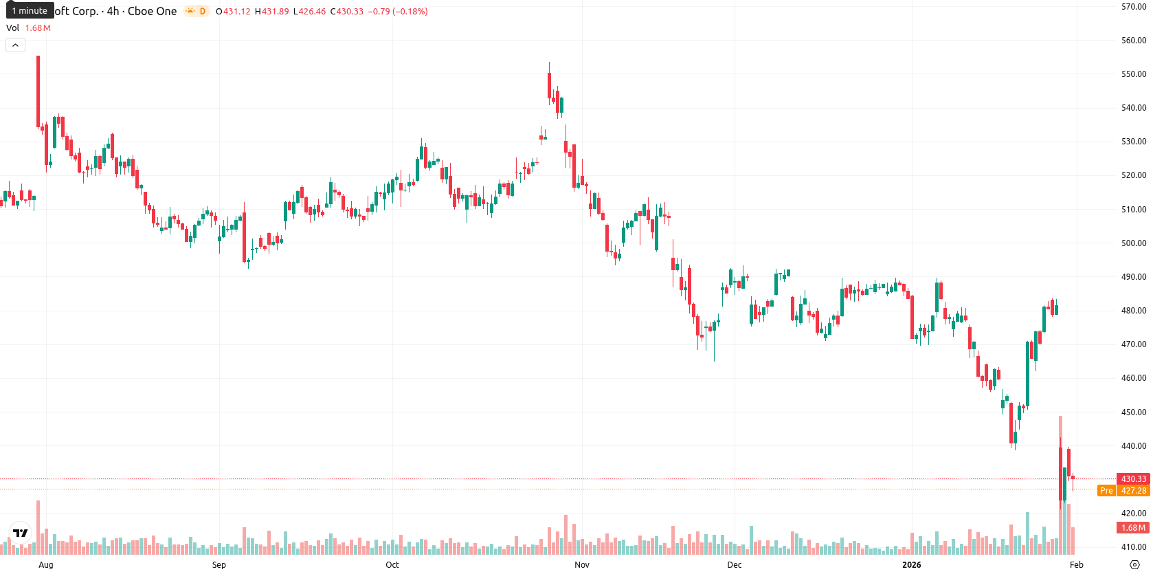 Microsoft Corp asset chart