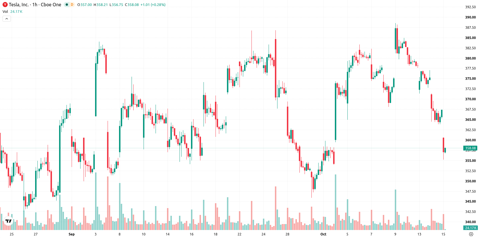 Tesla Inc. asset chart