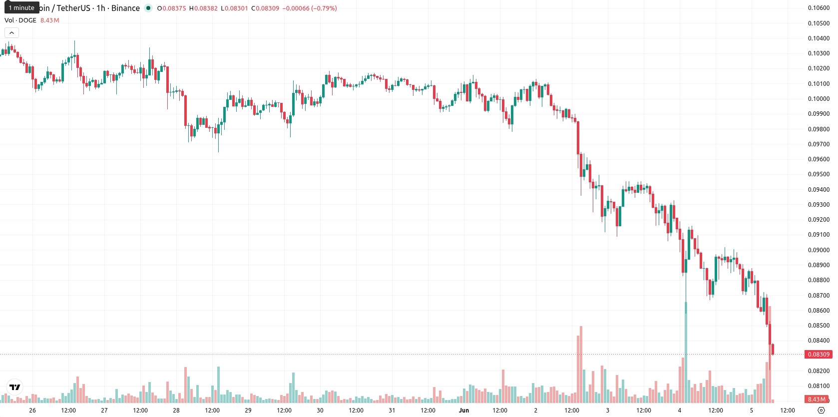 Dogecoin asset chart