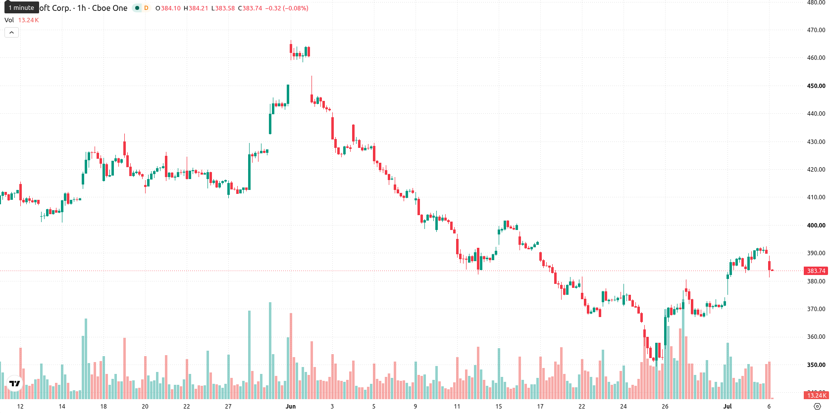 Microsoft Corp asset chart