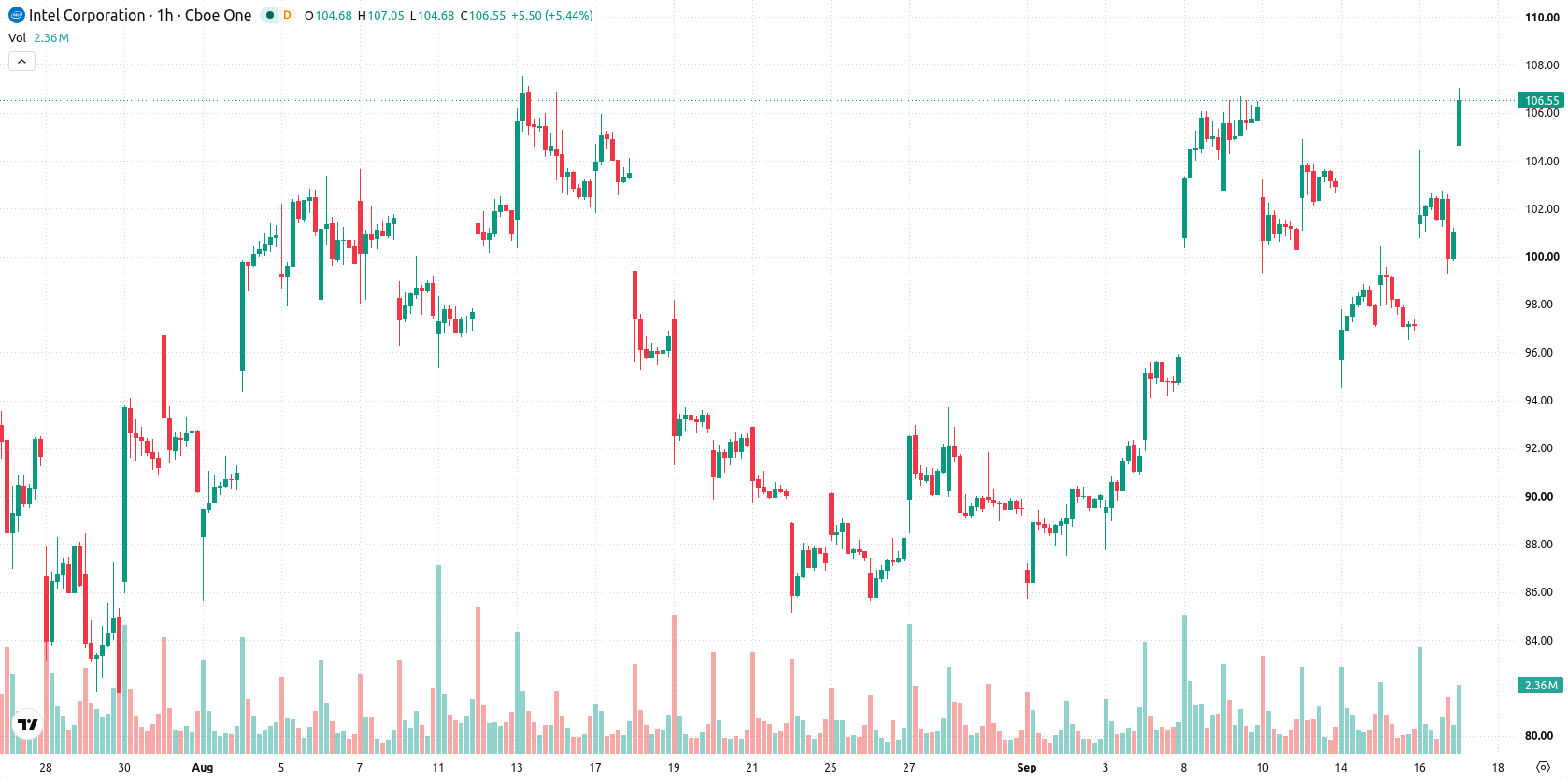 Intel Corporation asset chart