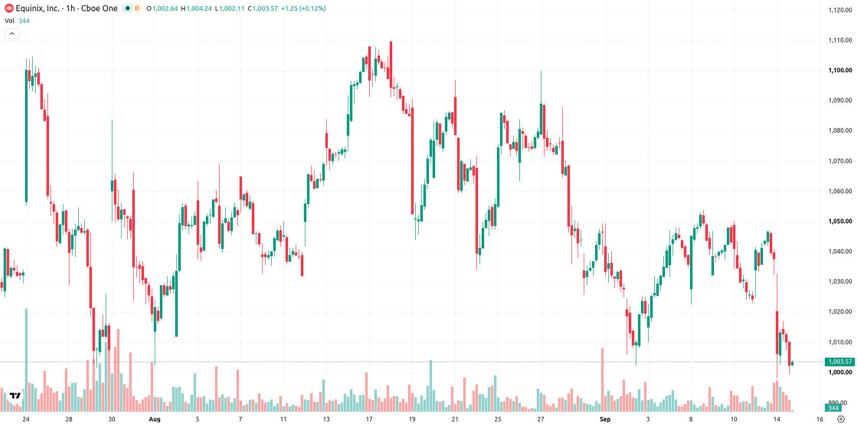 Equinix asset chart