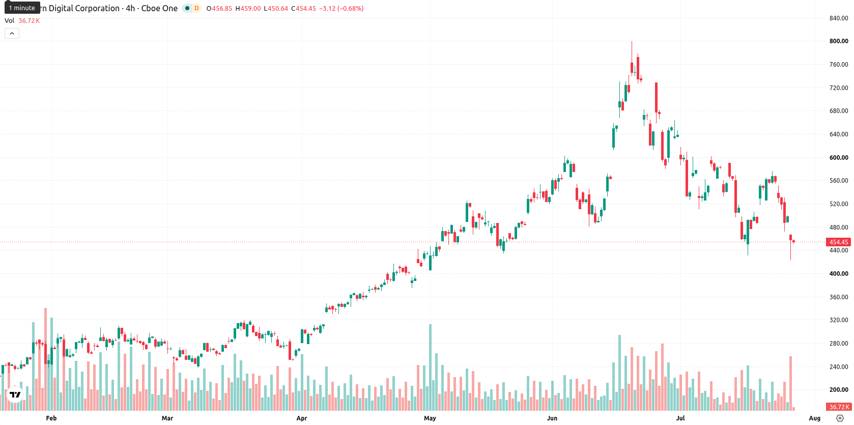 Western Digital Corporation asset chart