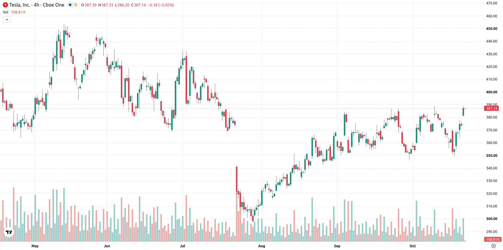 Tesla Inc. asset chart