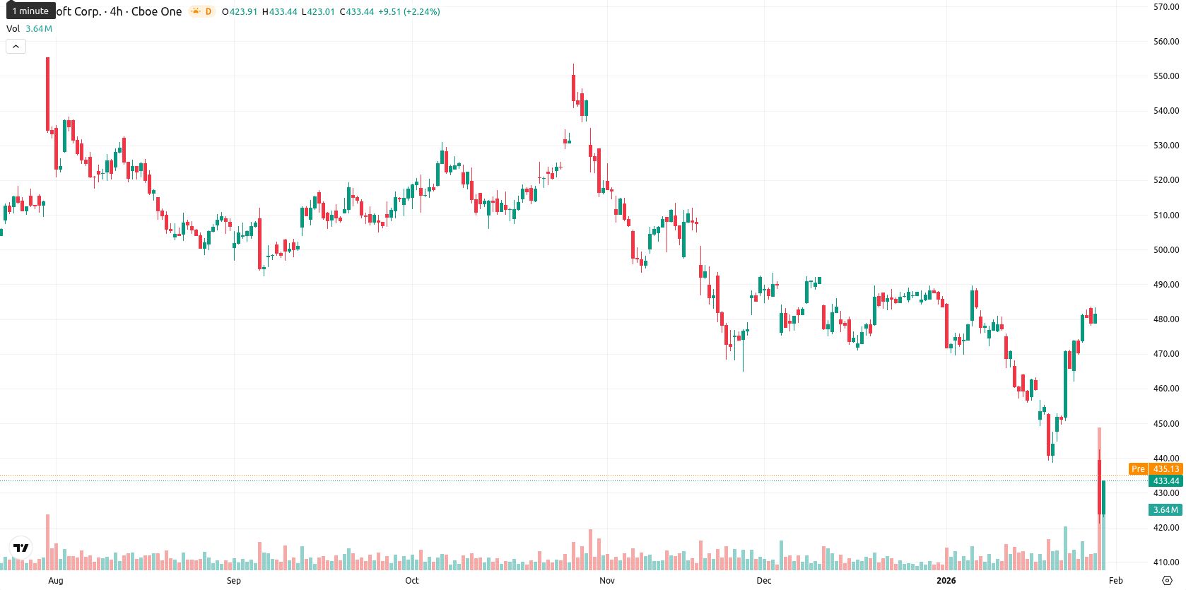 Microsoft Corp asset chart