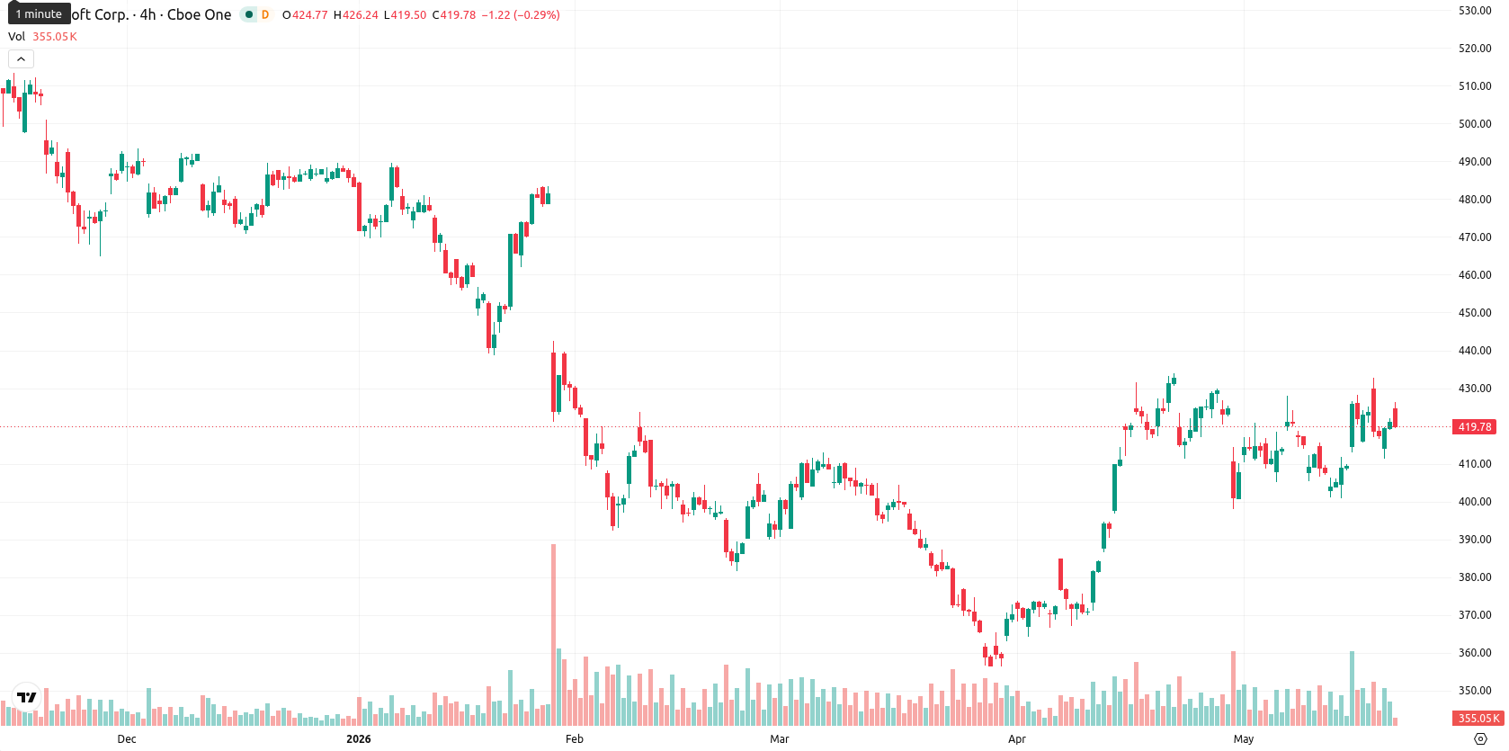 Microsoft Corp asset chart