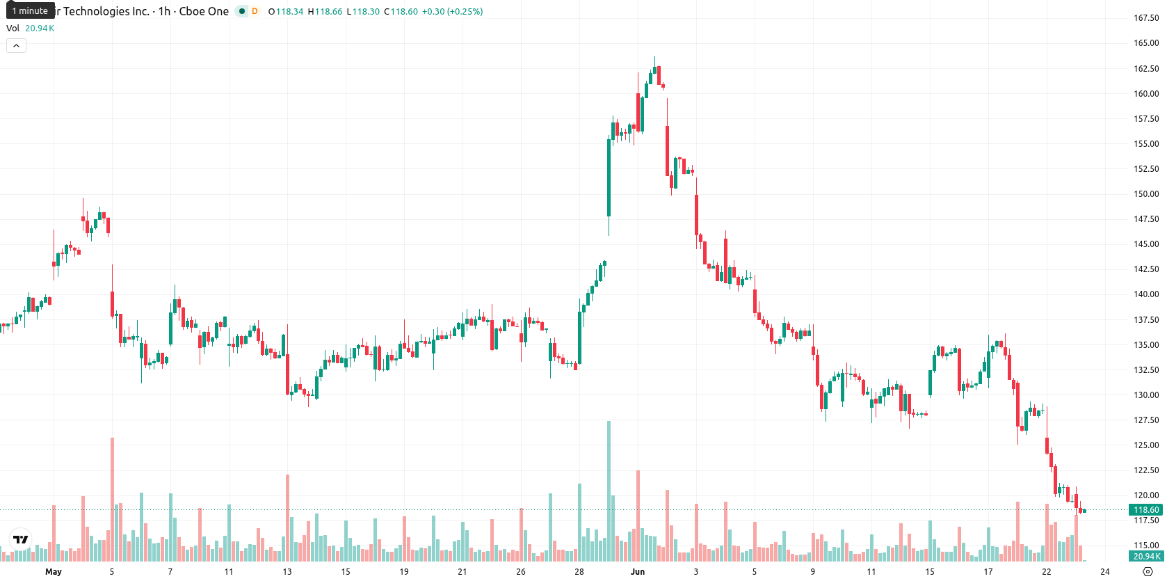 Palantir Technologies asset chart