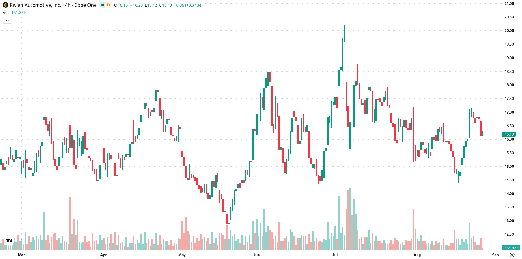 Rivian Automotive asset chart
