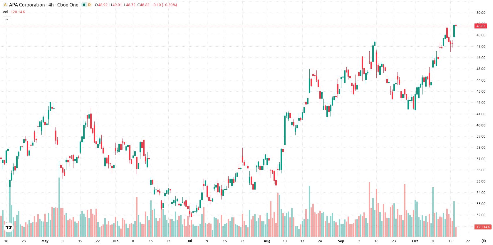 APA Corporation asset chart