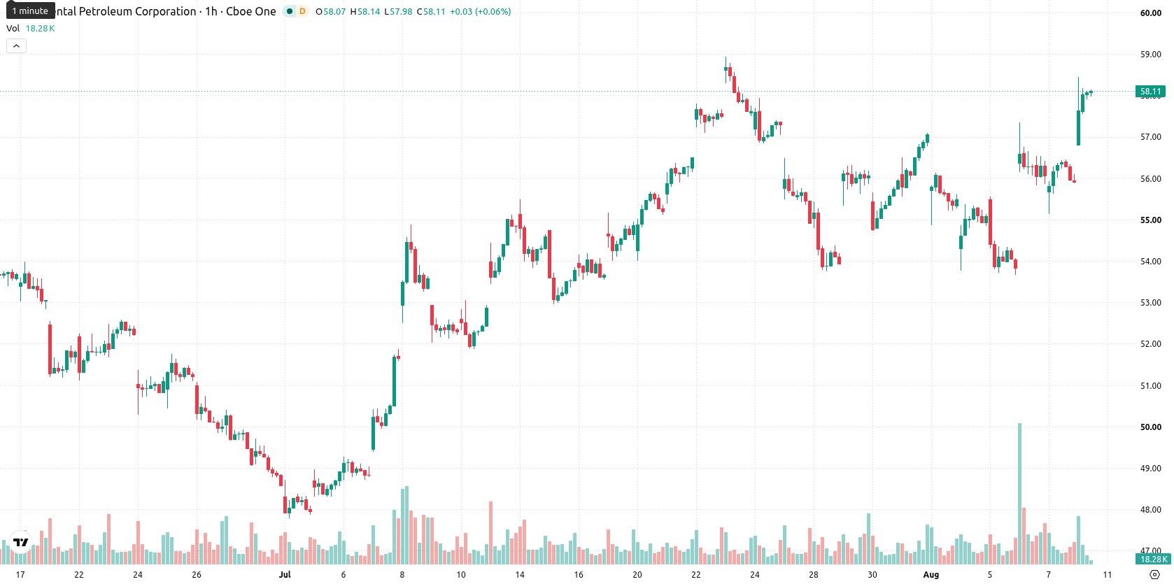 Occidental Petroleum Corporation asset chart