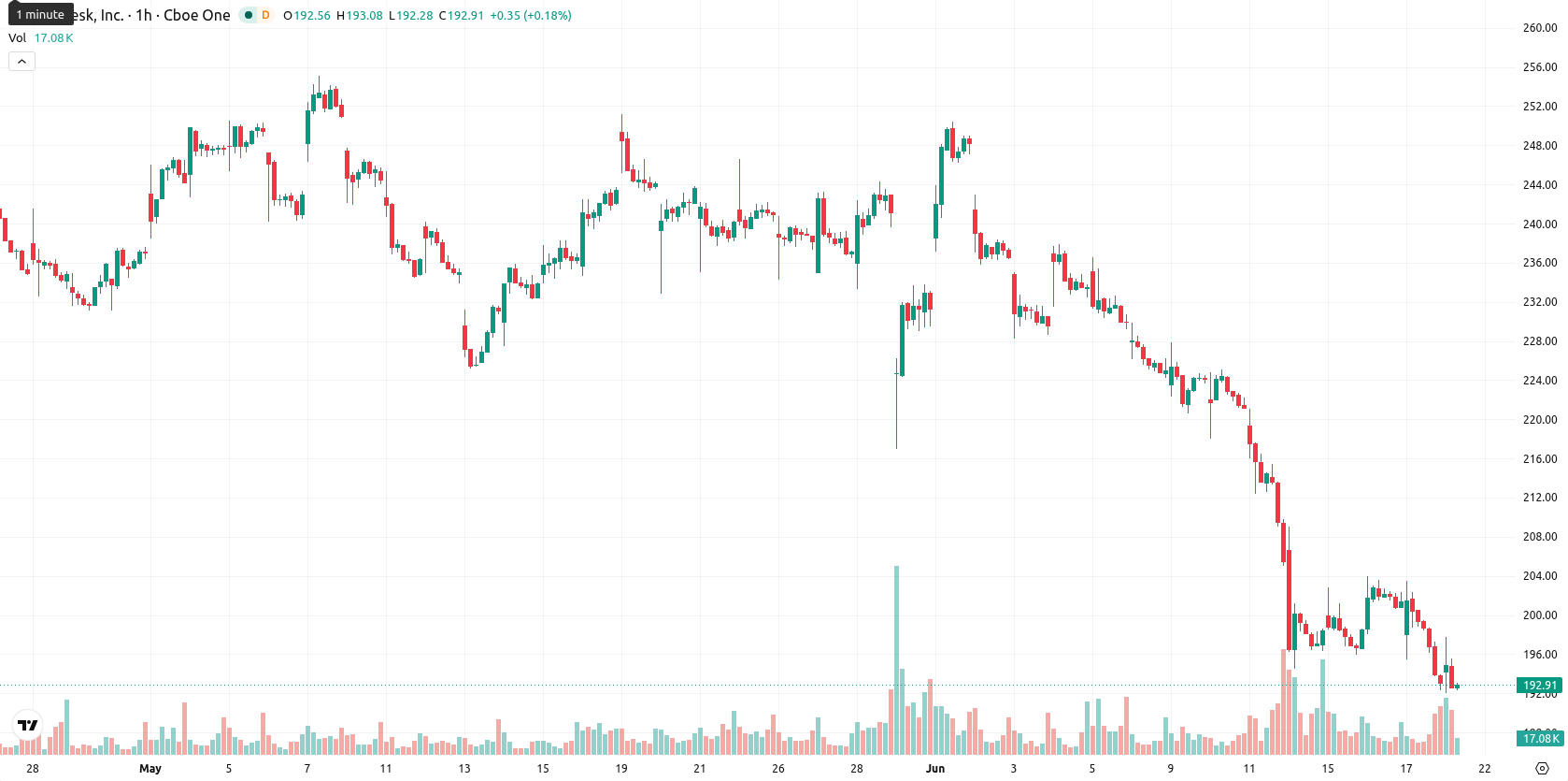 Autodesk Inc asset chart