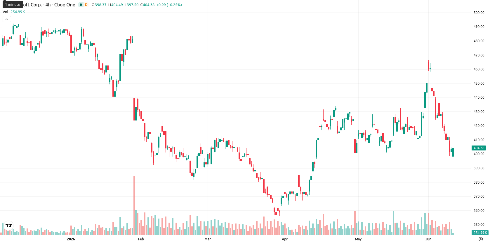 Microsoft Corp asset chart