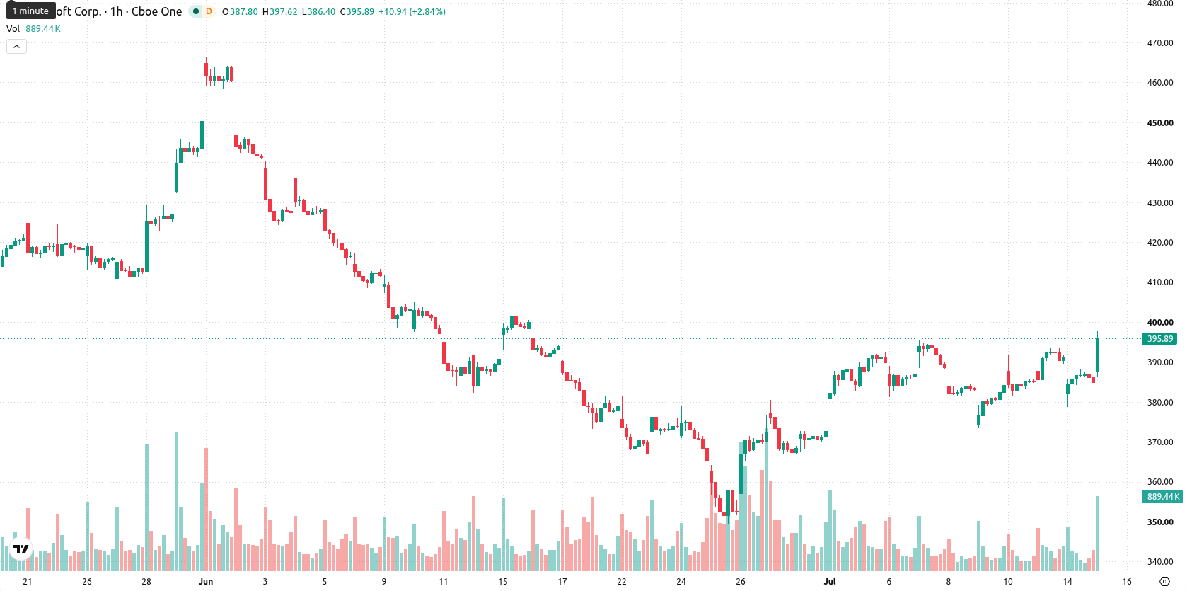 Microsoft Corp asset chart