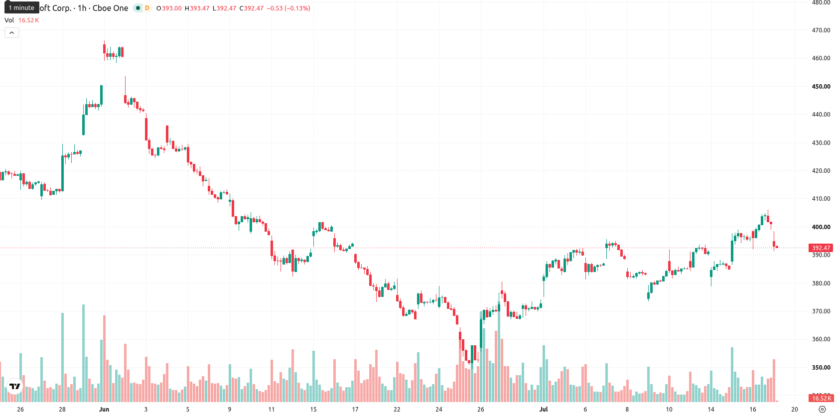 Microsoft Corp asset chart