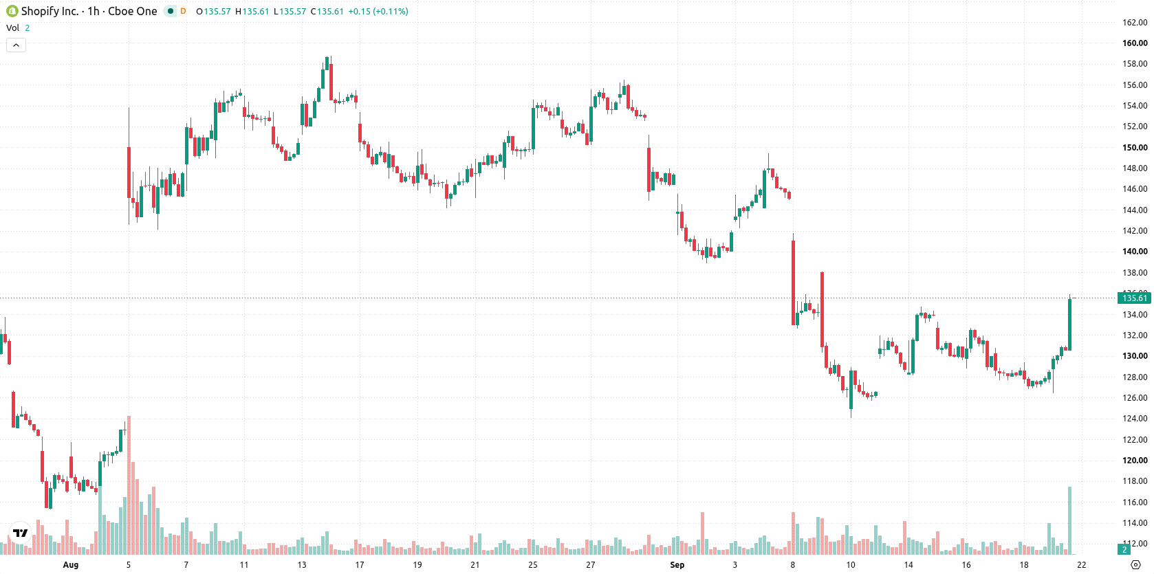 Shopify asset chart