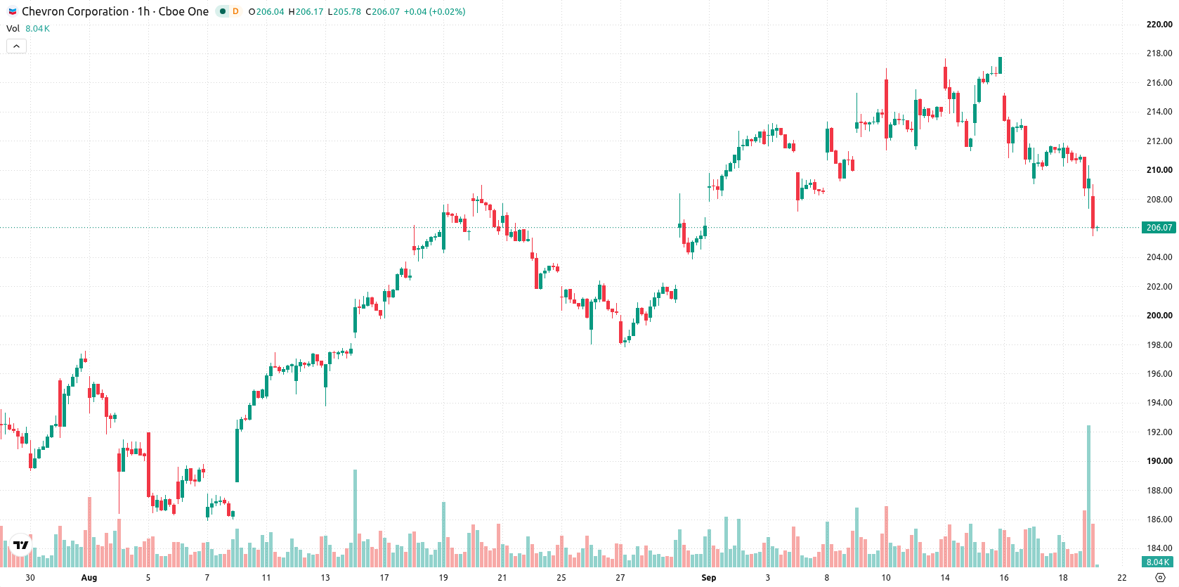 Chevron Corporation asset chart