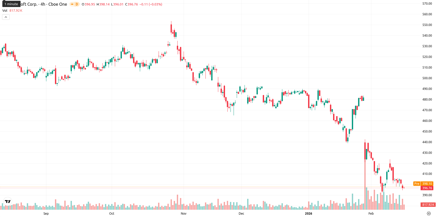 Microsoft Corp asset chart