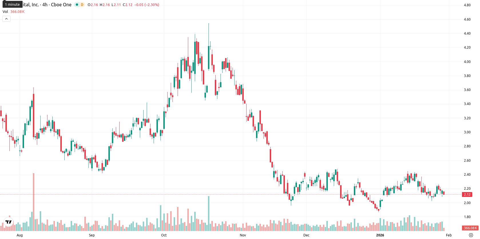 Bit Digital Inc. asset chart