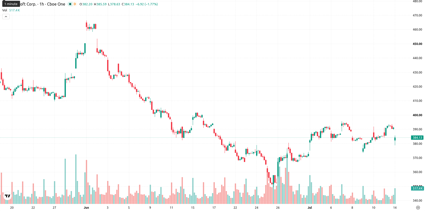 Microsoft Corp asset chart