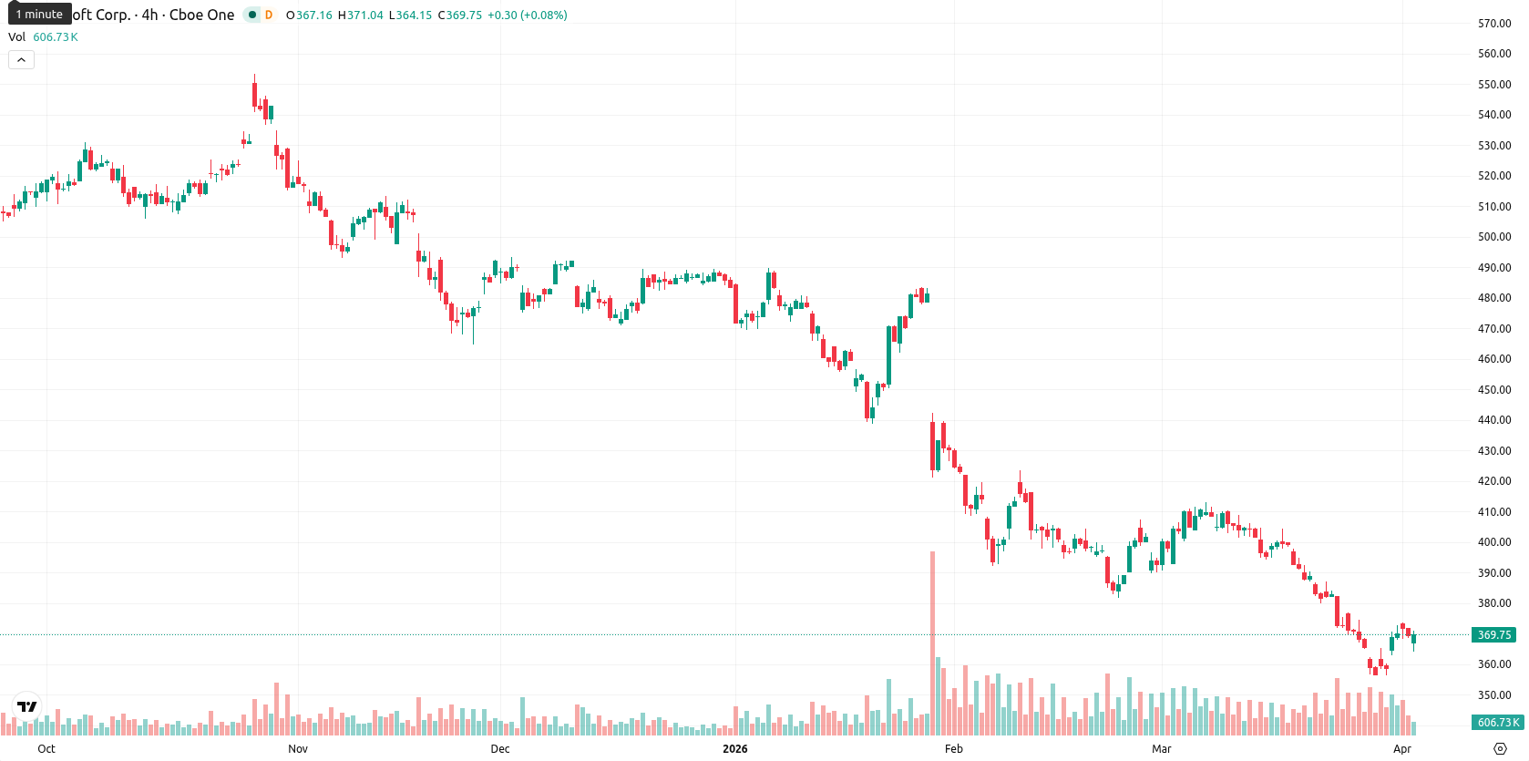 Microsoft Corp asset chart