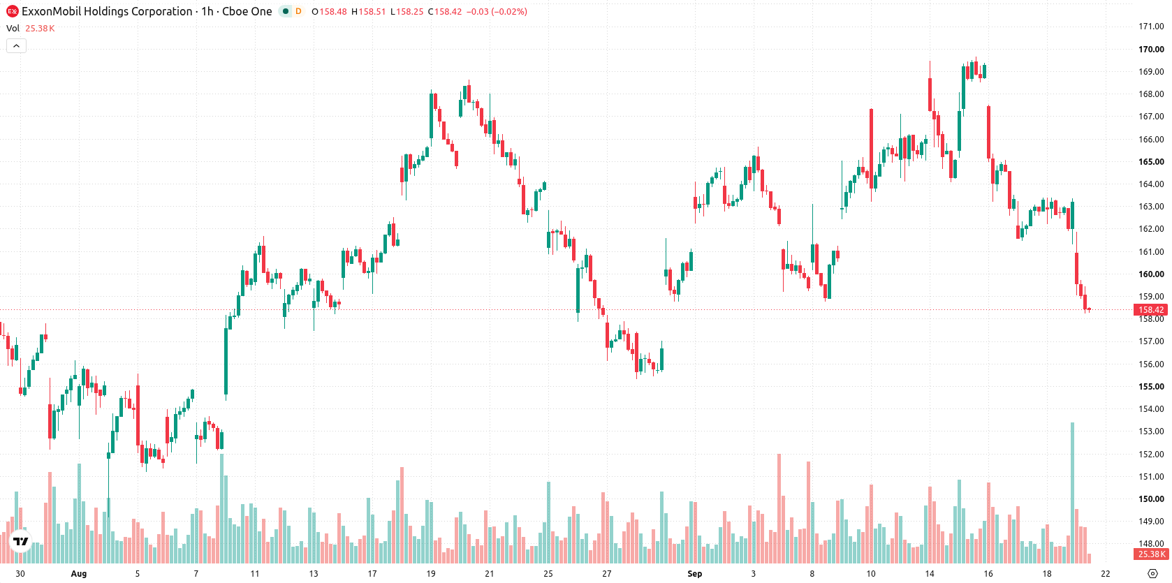 Exxon Mobil Corporation asset chart
