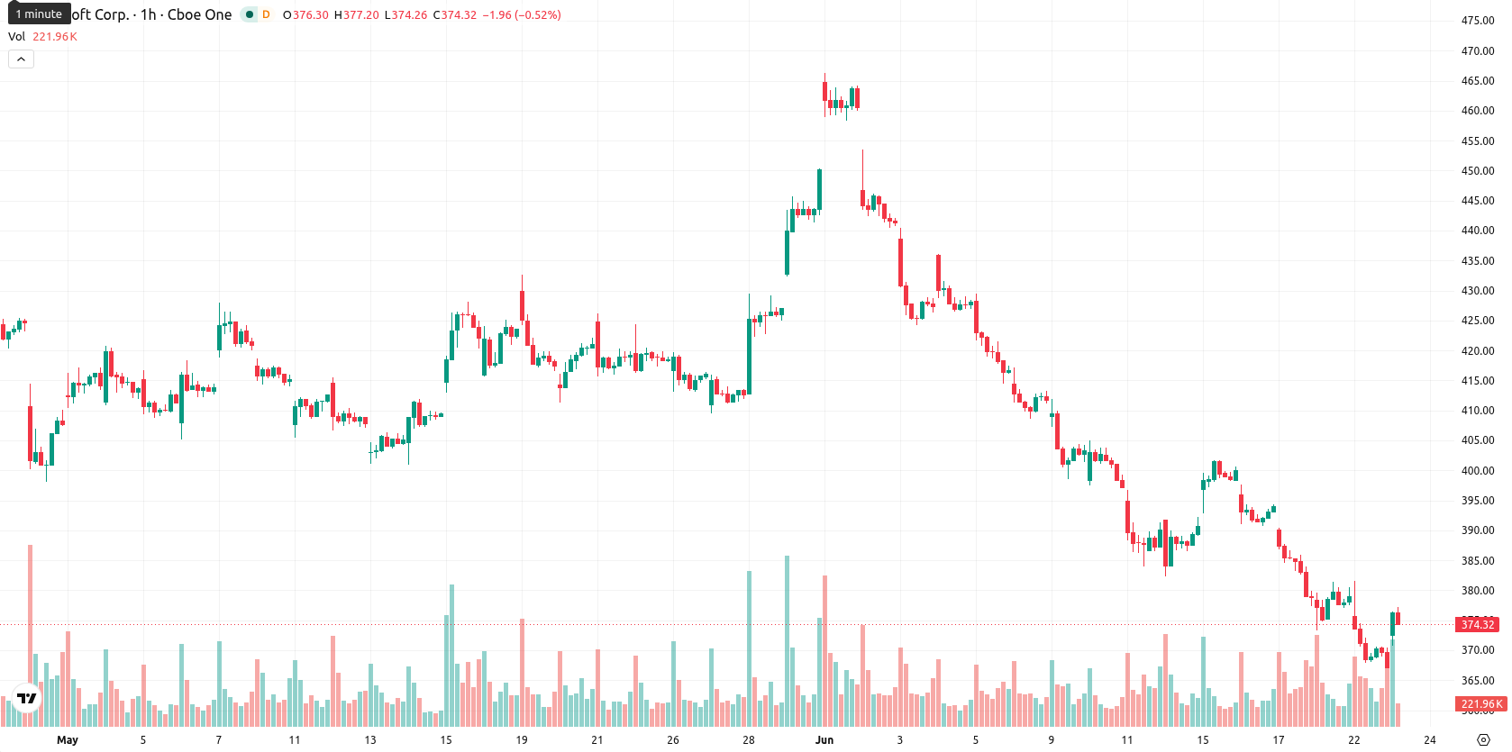 Microsoft Corp asset chart