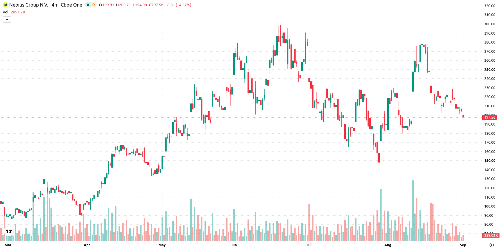 Nebius Group N.V. asset chart