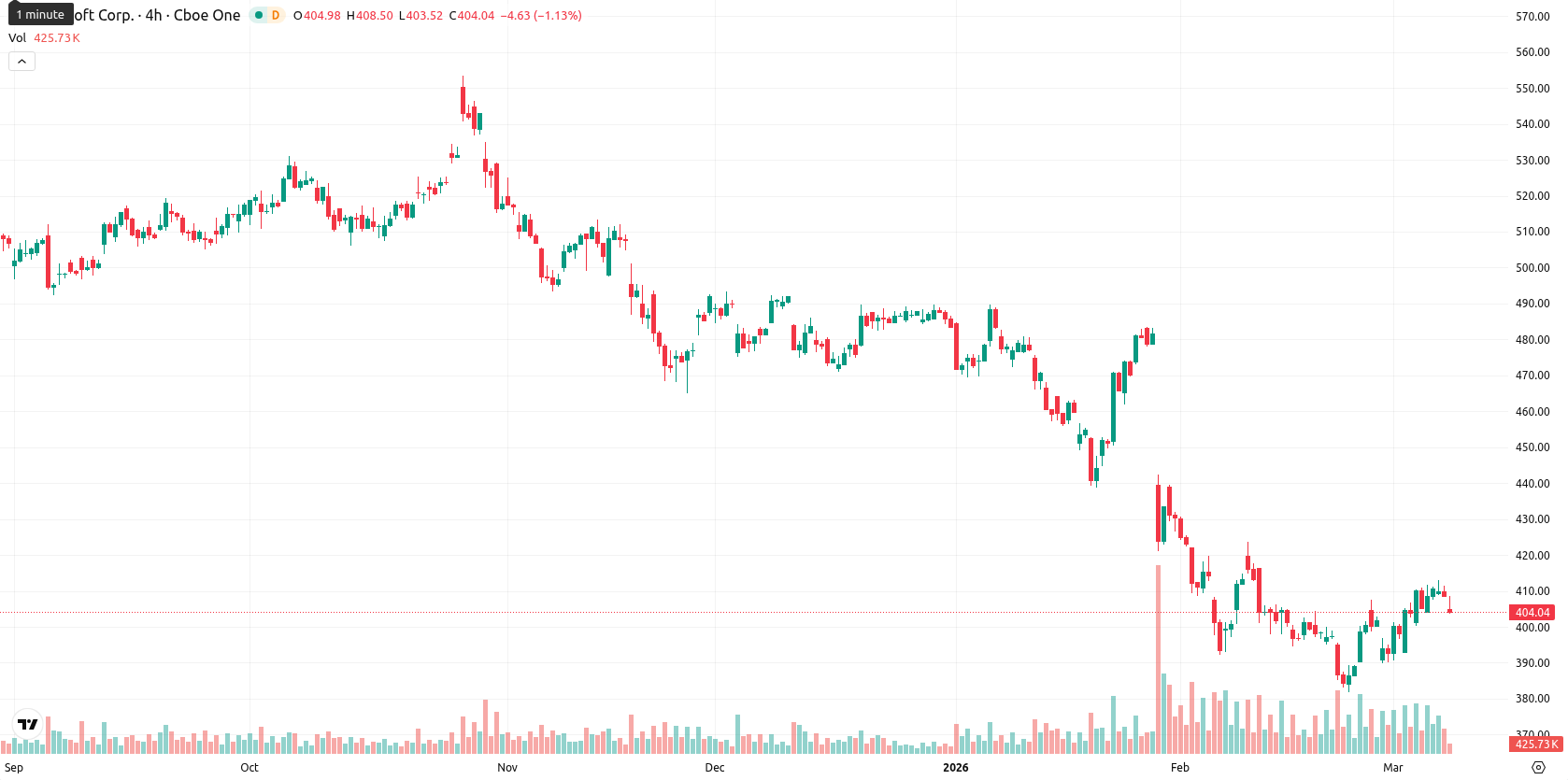 Microsoft Corp asset chart