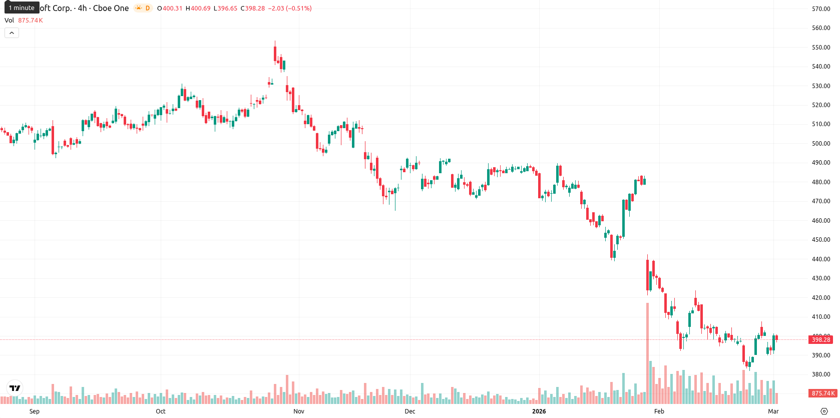 Microsoft Corp asset chart